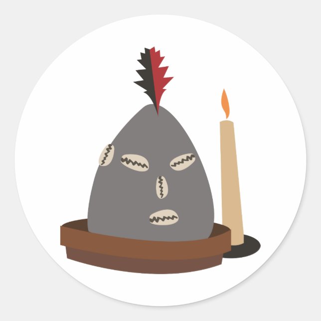 Sticker Rond Statue d'Elegua (Devant)