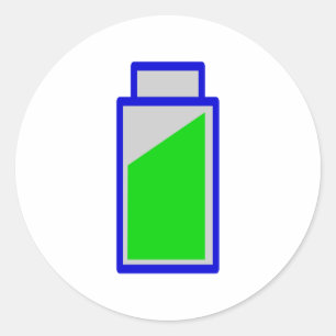 Sticker Rond Statut de batterie battery accu statut