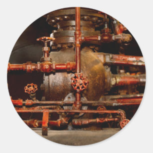 Sticker Rond Steampunk - Rêves creux