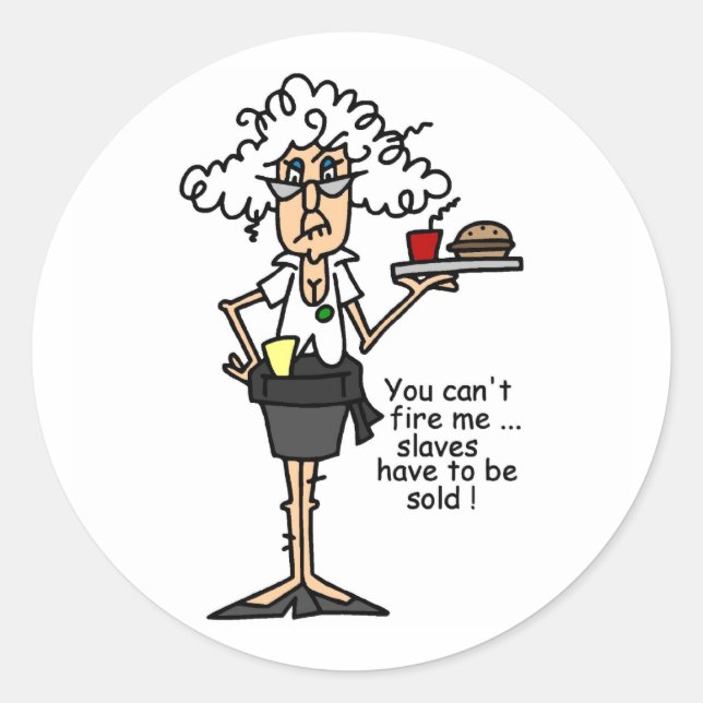 Sticker Rond Stella Avec Humour D'Attitude (Devant)