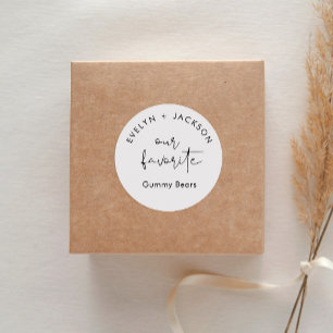 Sticker Rond STELLA Notre Favori Friandise Favor 1,5" (feuille 