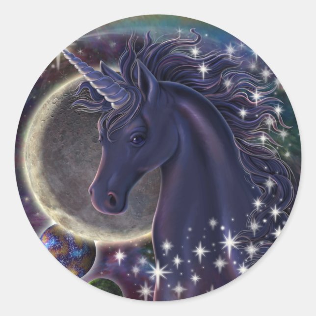 Sticker Rond Stellar Unicorn (Devant)