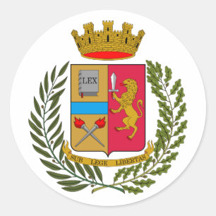 Sticker Rond Stemma della Polizia di Stato, Italie