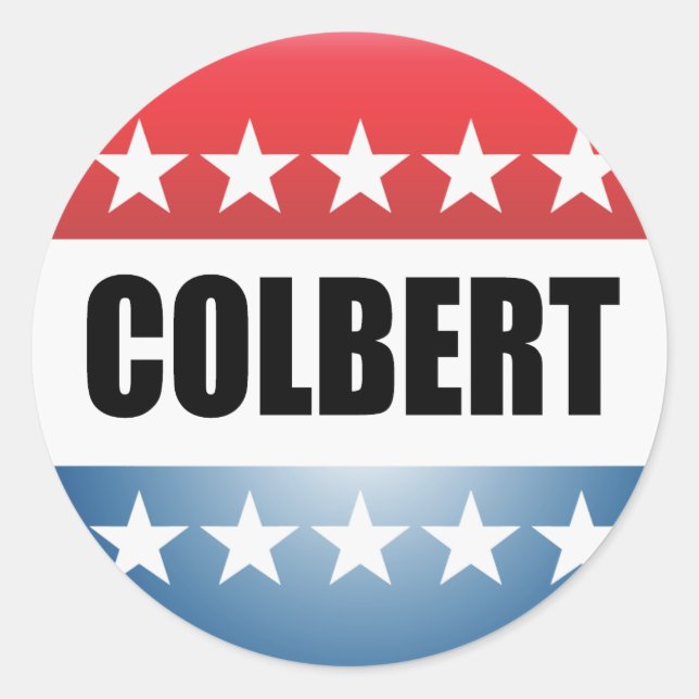 STICKER ROND STEPHEN COLBERT (Devant)