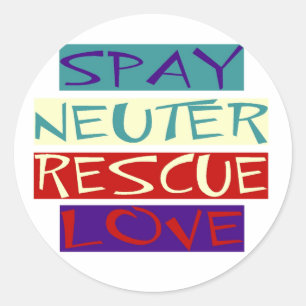 Sticker Rond Stérilisez l'amour neutre de délivrance
