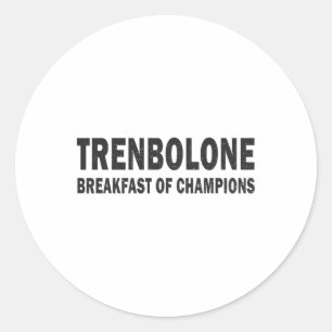 Sticker Rond Stéroïde de culturisme Trenbolone Petit déjeuner d