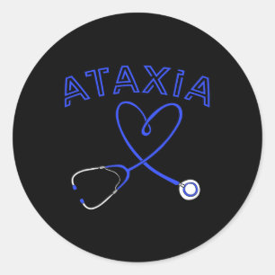 Sticker Rond Stethoscope Infirmière Hémiataxie neurologique Rub