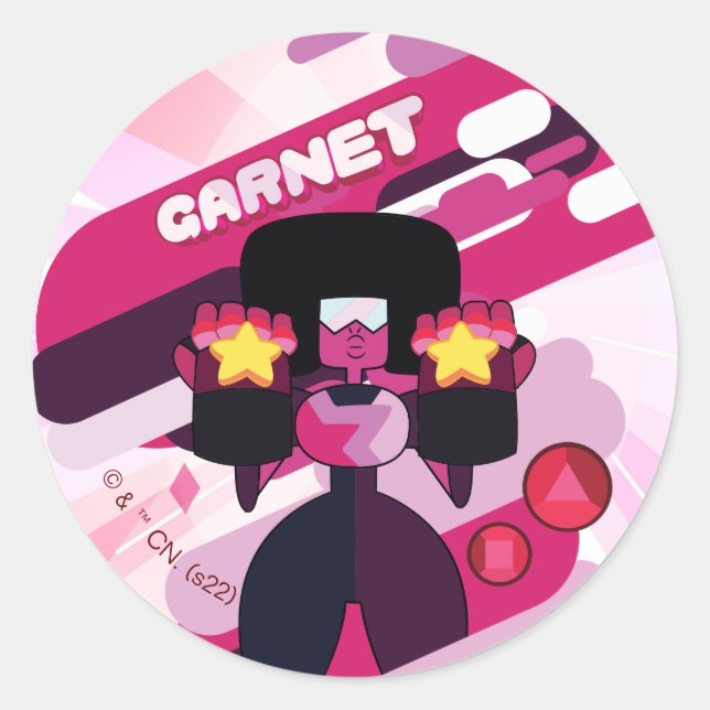 Sticker Rond Steven Universe | Graphique de caractères Garnet (Devant)