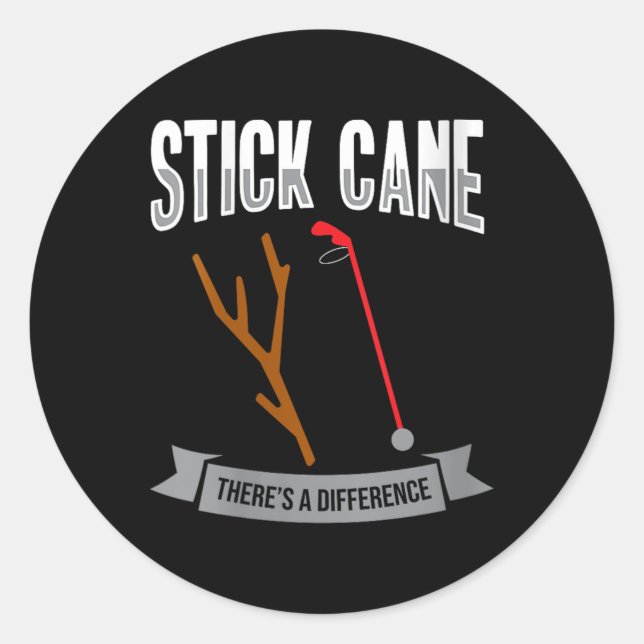 Sticker Rond Stick Cane Theres Différent - Sensibilisation à la (Devant)