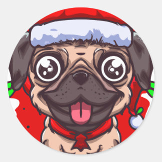 Sticker Rond Stick Carlin Chien Chien Chien Chien Chien Chien C