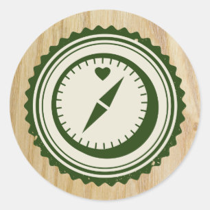 Sticker Rond Stick compas à lampes mignonnes