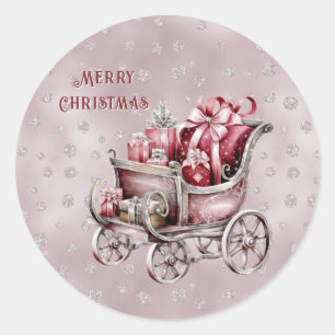 Sticker Rond Stick de Noël avec cadeaux Stick de vacances
