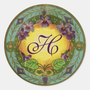 Sticker Rond Stick de parfum violet français Monogram Belle Epo