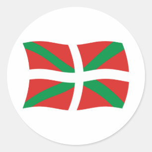 Sticker Rond Stick Drapeau Du Peuple Basque