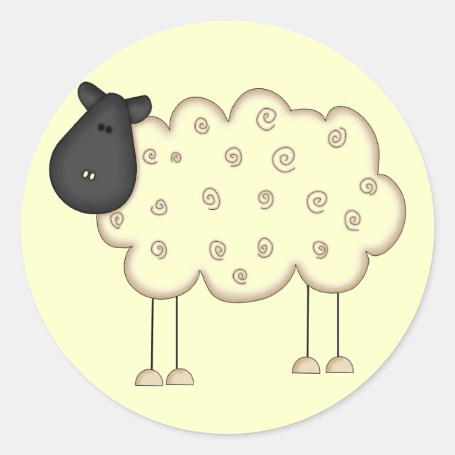 Sticker Rond Stick Figure Cheep tshirts et cadeaux (Devant)