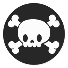Stick Halloween Cute Skull et Crossbones
