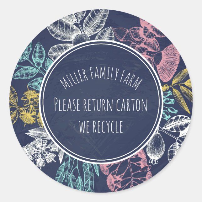 Sticker Rond Stick rond ⎢ carton Myrtle décoratif (Devant)