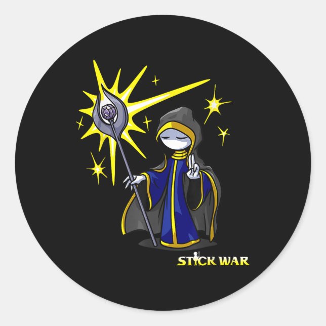 Sticker Rond Stick War - Meric (Devant)