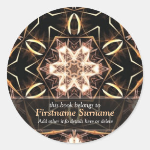 Sticker Rond Sticke Plate-forme d'art géométrique Avana Golden