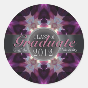 Sticker Rond Sticker-cadeau pour prix Eclipse rose