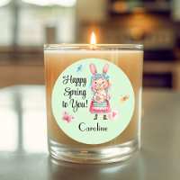 Sticker, nom | 3 en Lovable Happy Spring Ms Bunny