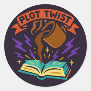 Sticker Rond "Sticker pour livre de café magique - Ae Imaginair