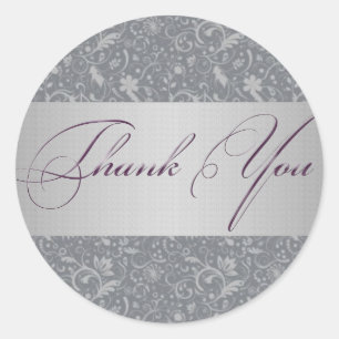 Sticker Rond Sticker/Sceau de Merci floral