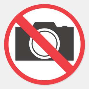 Sticker Rond Sticker-Sign Pas d'appareil photo autorisé