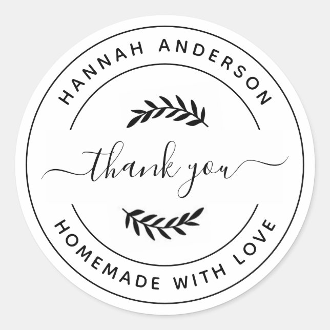 Sticker Rond StickerCréez votre propre maison faite avec amour  (Devant)