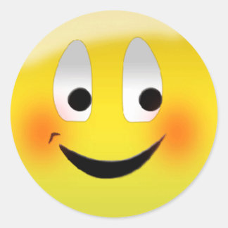 Sticker Rond "stickers Blushing