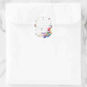 Sticker Rond Stickers, Joyeux calendrier d'anniversaire avril 2