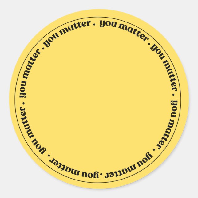 Sticker Rond Stickers: You Matter from The Program  (Devant)