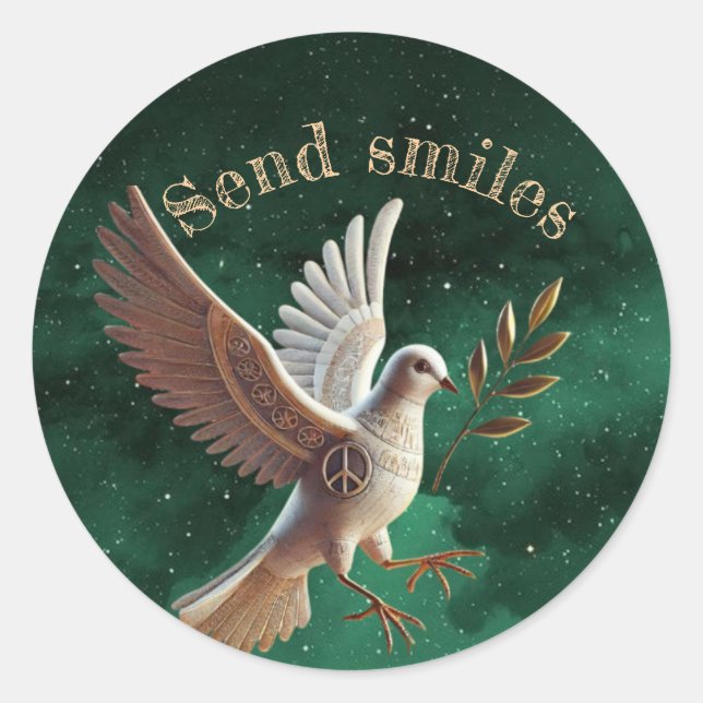 Sticker Rond StickerUne touche de positivité et de bonheur sur  (Devant)