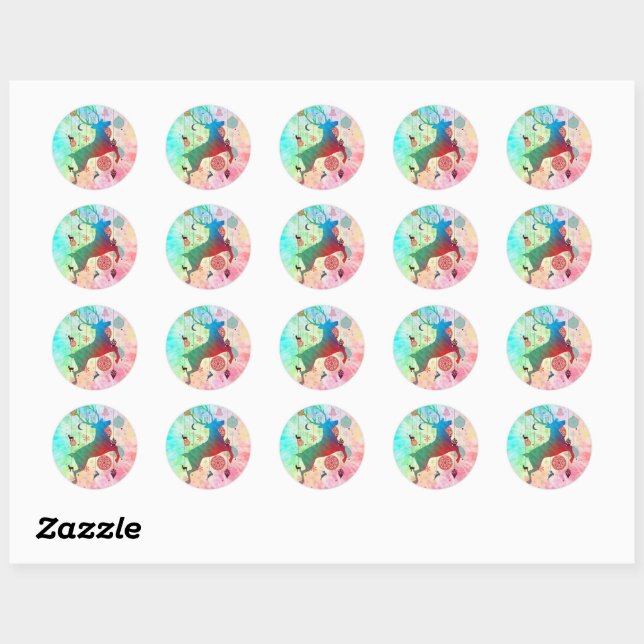 Sticker Rond stickerz de rennes (Feuille)