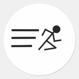 Sticker Rond Stickman