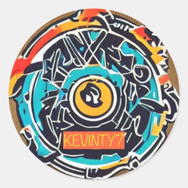 Sticker Rond Sticky Kevinty7 (Devant)