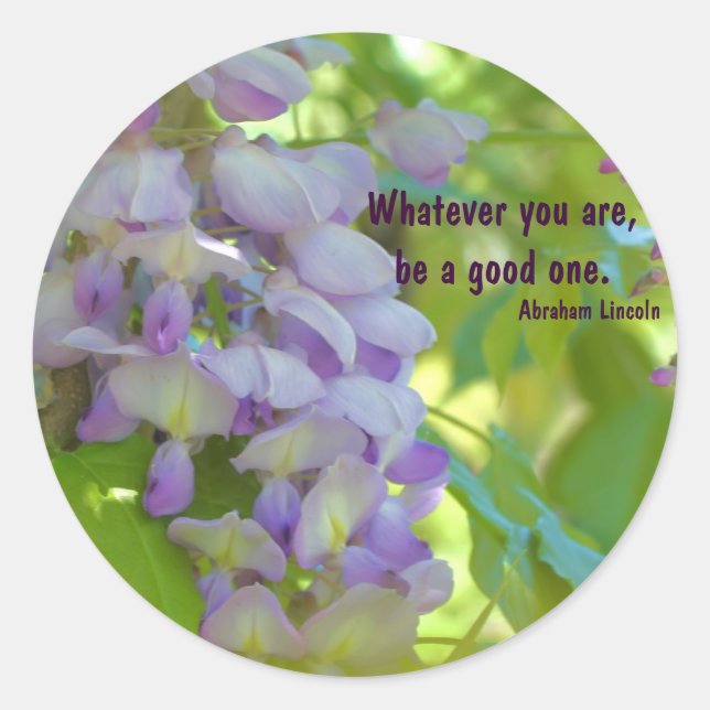 Sticker Rond Sticleur d'assiette de fleurs Wisteria (Devant)