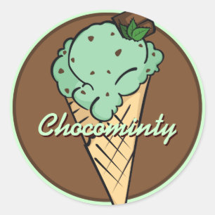 Sticker Rond Sticleur Icecream Choco-Chip