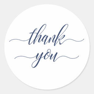 Sticker Rond Sticleur rond de Merci alligraphique С simple