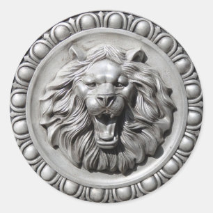 Sticker Rond Sticleur visage Lion Lion SIGNE Zodiaque