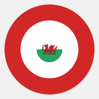 Sticker Rond Sticule rond Welsh Mod Bullseye