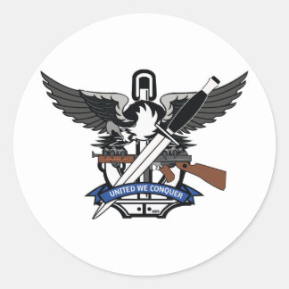 STICKER ROND STIKER ROND UNITED WE CONQUER