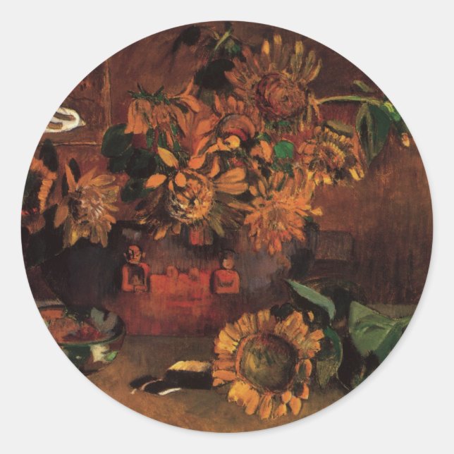 Sticker Rond Still Life with L'Esperance (Espoir) par Paul Gaug (Devant)