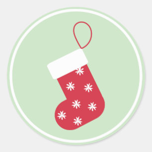 Sticker Rond Stockage de Noël