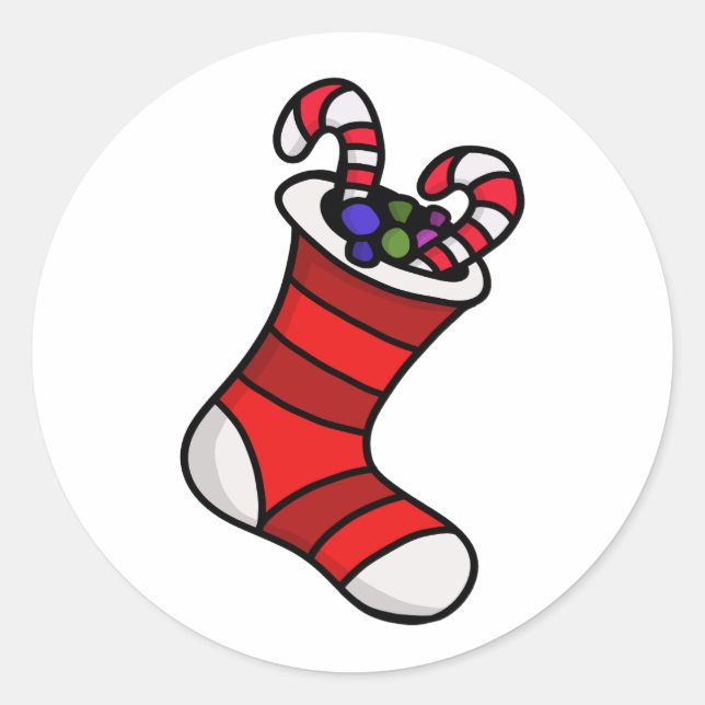 Sticker Rond Stockage de Noël (Devant)