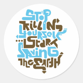 Sticker Rond stopkillingyaself 02_2f