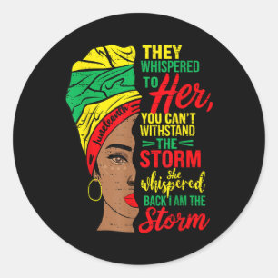 Sticker Rond Storm Black Women 1865 Freedom African
