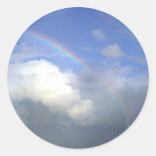 Sticker Rond Strandhill Ireland Rainbows Coup Sky