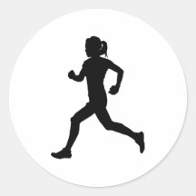 Stried in Grace : Female Marathon Runner Silhouett