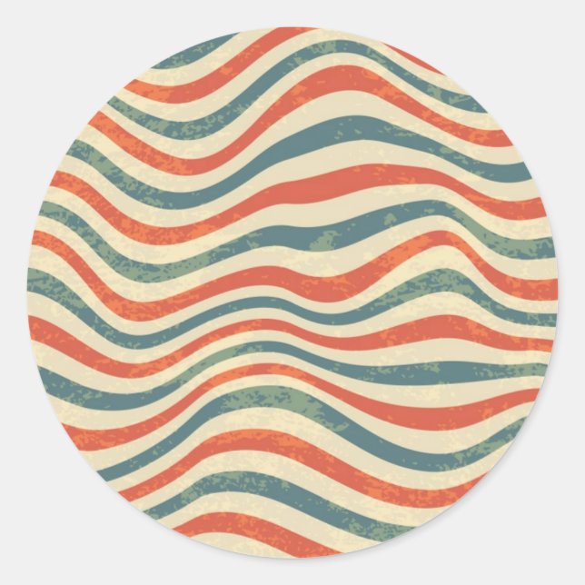 Sticker Rond Striped (Devant)